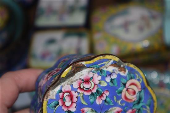 A group of Chinese Canton enamel polychrome wares